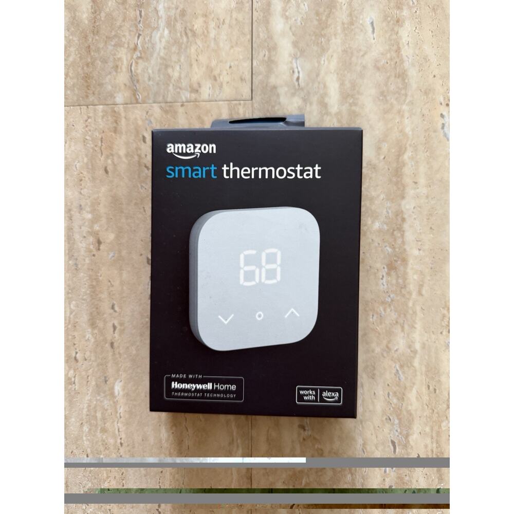 Amazon Smart Thermostat without C-Wire Adapter - Works With Alexa - Energy Saver